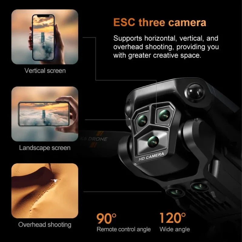 Dron con Cámara 4K HD – Perfecto para viajes, fotografía y regalos Plegable · Fácil de volar · Batería de larga duración 🔥 Oferta por tiempo limitado: 50% DE DESCUENTO ¡El regalo perfecto para los amantes de la tecnología!