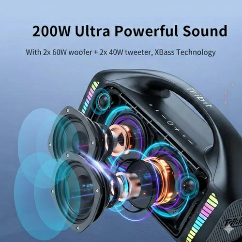 Altavoz Bluetooth Tribit StormBox Blast 200W: 55% de DESCUENTO + Envío Gratis – ¡SOLO HOY!